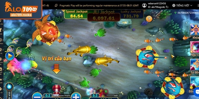 Jackpot Fishing ALO789 tập trung vào mục tiêu lớn